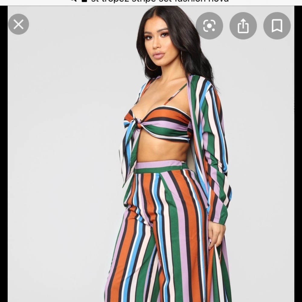 st tropez stripe set fashion nova